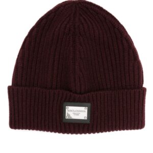 Dolce & Gabbana logo-plaque ribbed beanie