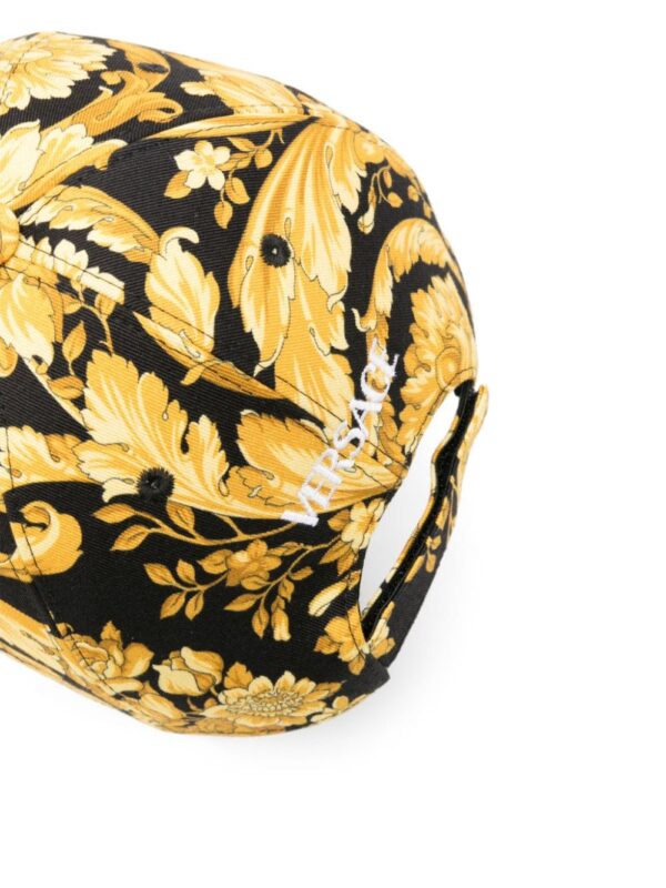 Versace logo-embroidered Barocco-print cap - Image 2