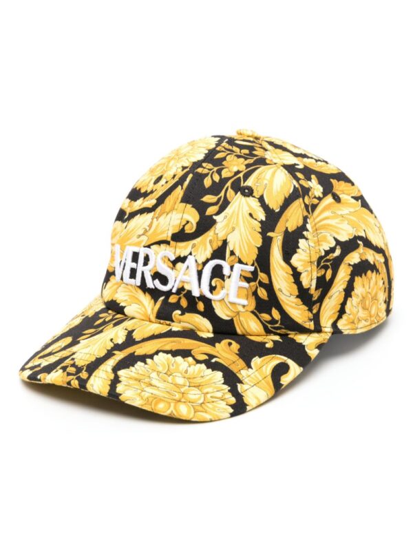 Versace logo-embroidered Barocco-print cap