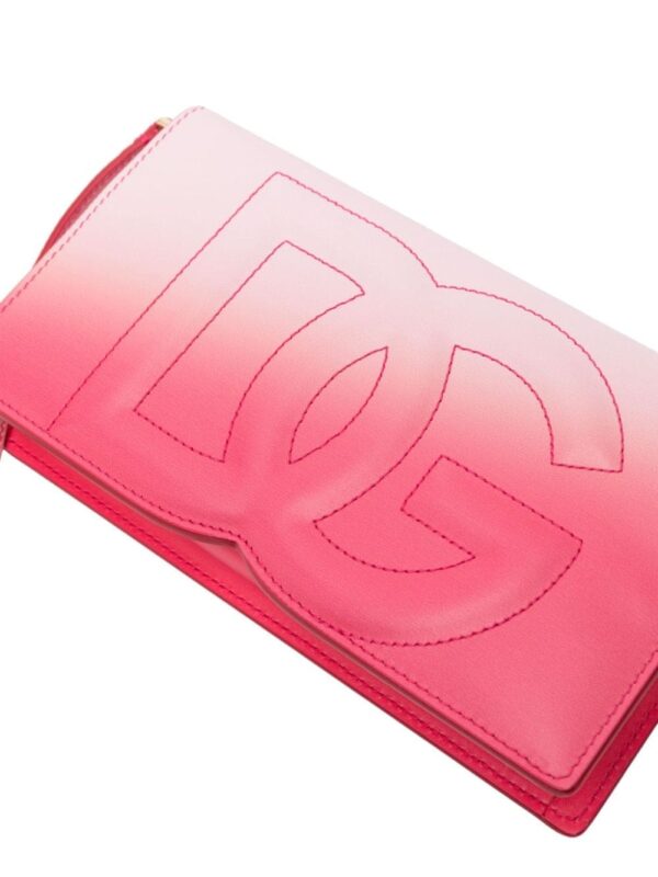 Dolce & Gabbana logo-embroidered leather crossbody bag - Image 4