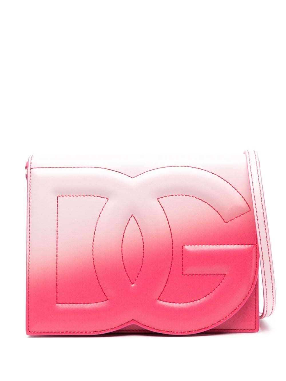 Dolce & Gabbana logo-embroidered leather crossbody bag