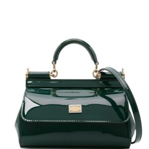 Dolce & Gabbana small Sicily patent-leather tote bag