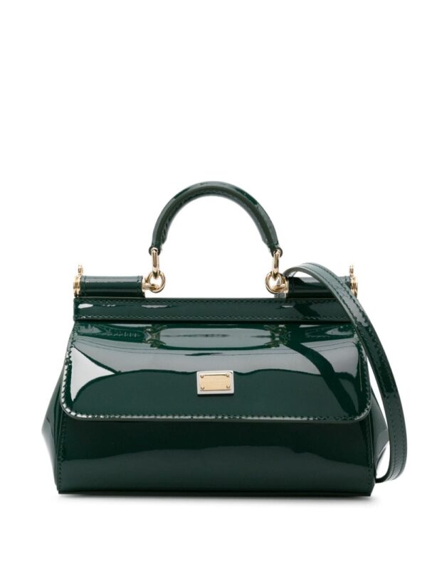 Dolce & Gabbana small Sicily patent-leather tote bag