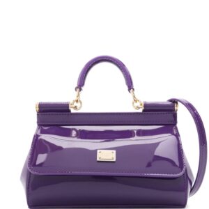 Dolce & Gabbana small Sicily patent-leather tote bag