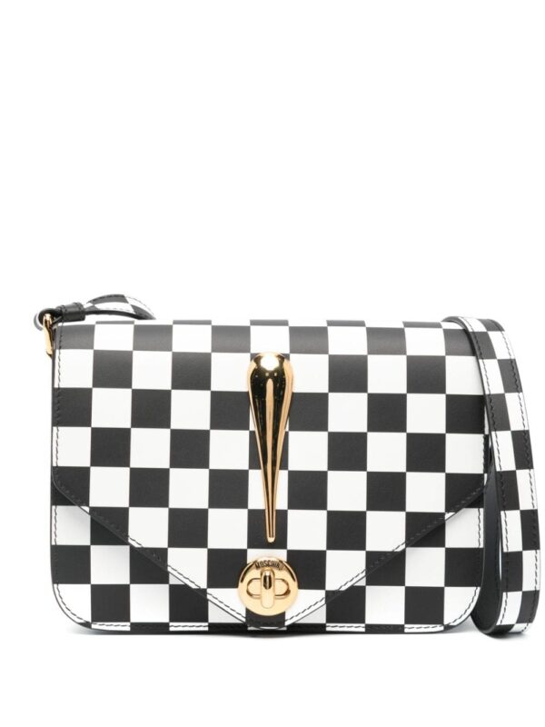 Moschino Exclamation Mark leather shoulder bag
