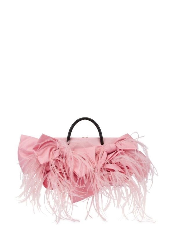 Moschino feather-embellished tote bag