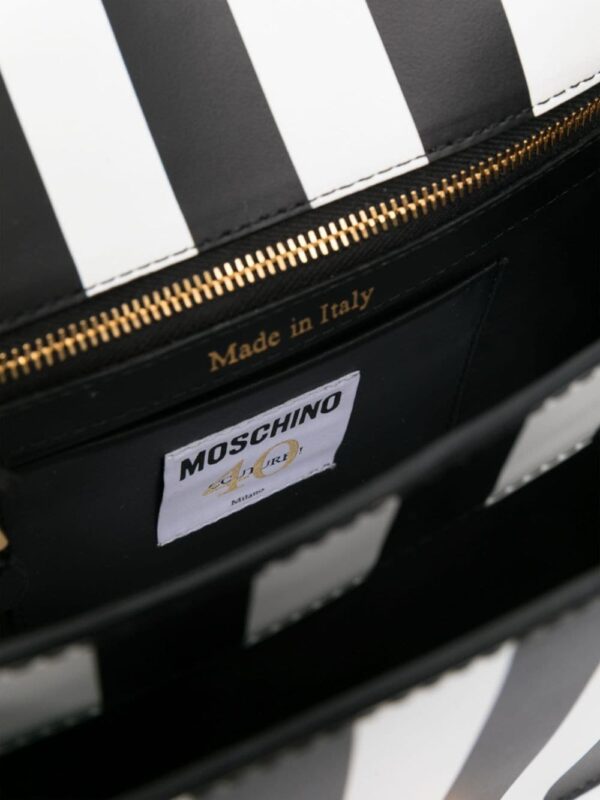 Moschino striped leather shoulder bag - Image 5