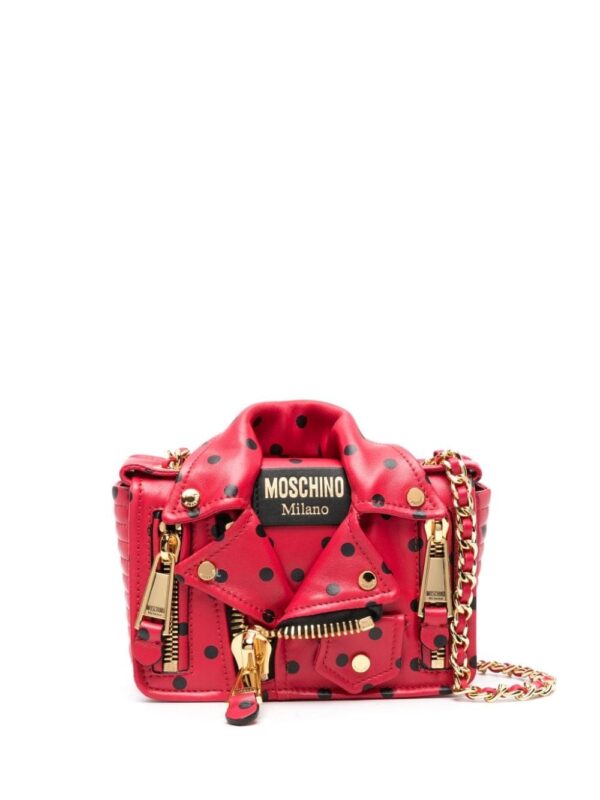 Moschino Biker polka-dot shoulder bag