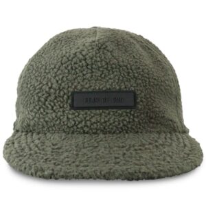 FEAR OF GOD ESSENTIALS logo-patch fleece baseball cap