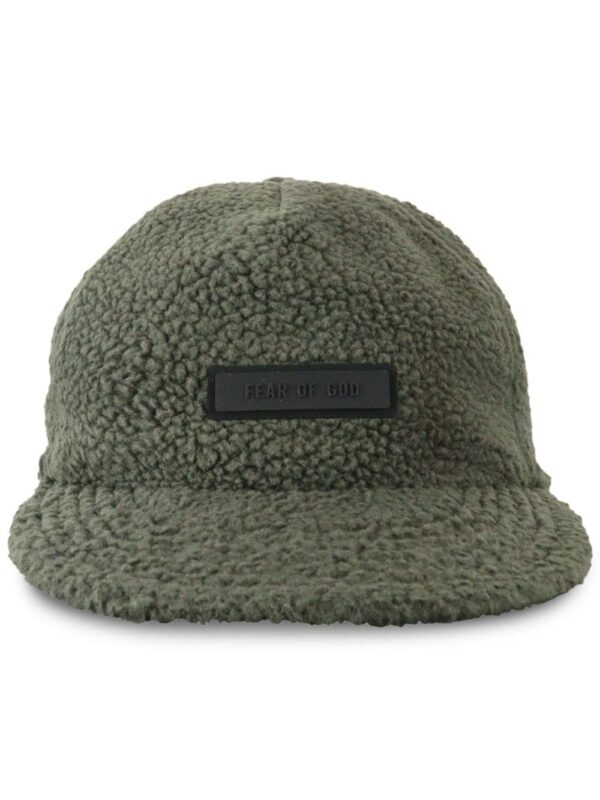 FEAR OF GOD ESSENTIALS logo-patch fleece baseball cap