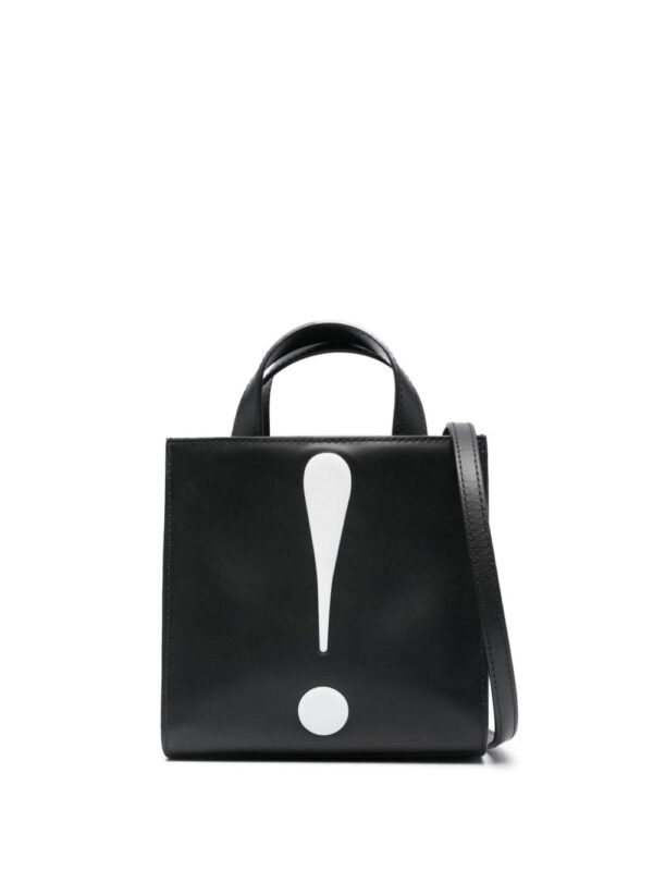 Moschino exclamation point tote bag