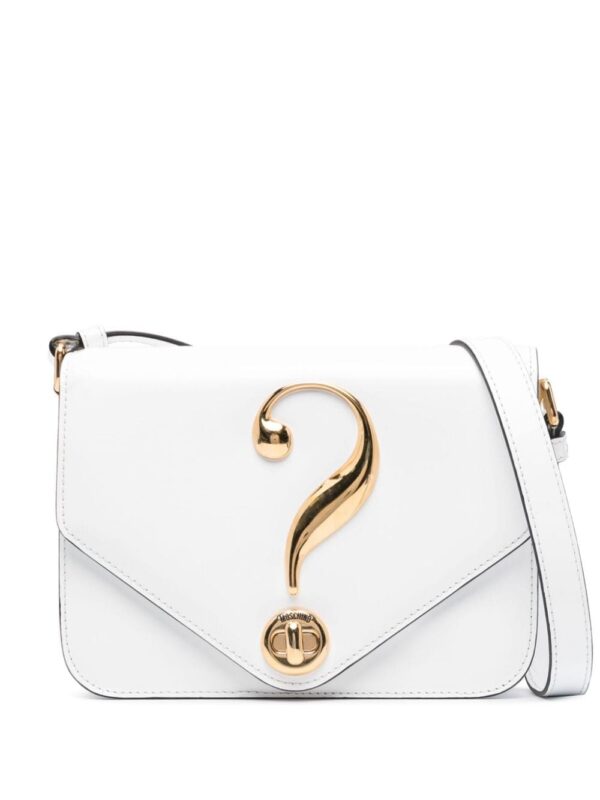 Moschino interrogation point-plaque shoulder bag