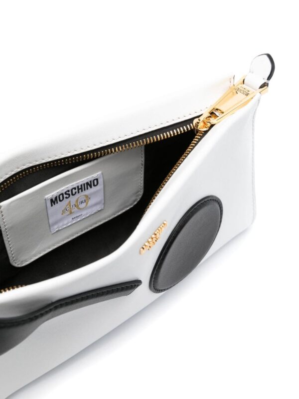 Moschino logo-lettering clutch bag - Image 5