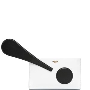 Moschino logo-lettering clutch bag