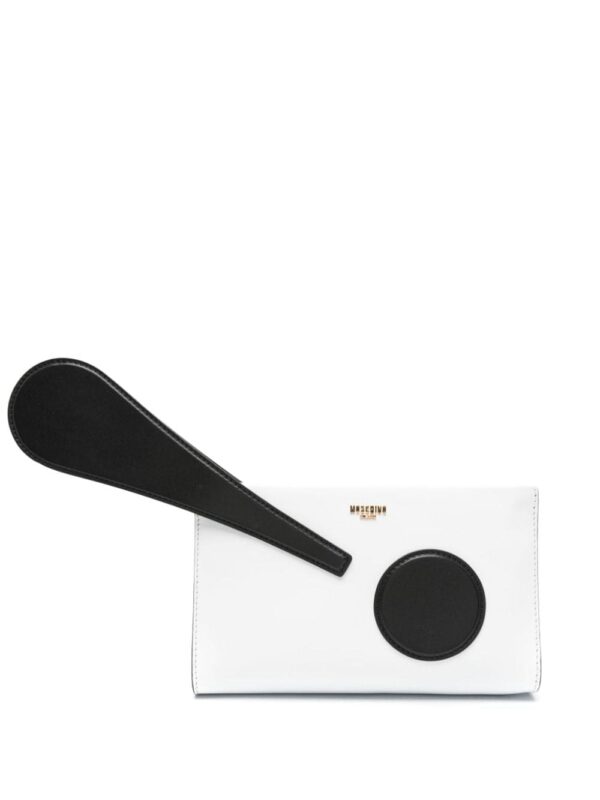 Moschino logo-lettering clutch bag