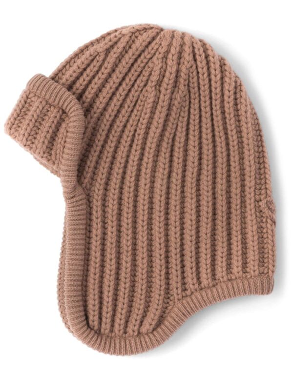 Prada ribbed cashmere trapper hat