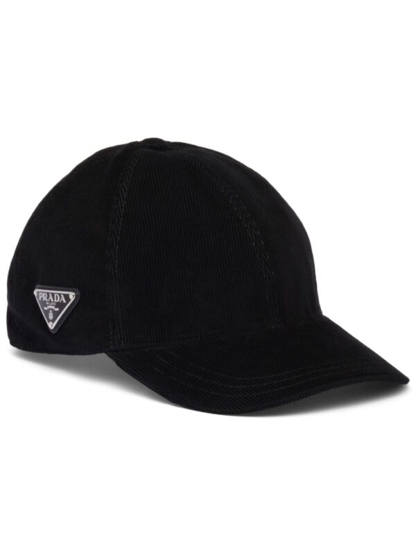 Prada triangle-logo corduroy baseball cap