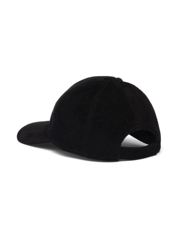Prada triangle-logo corduroy baseball cap - Image 2