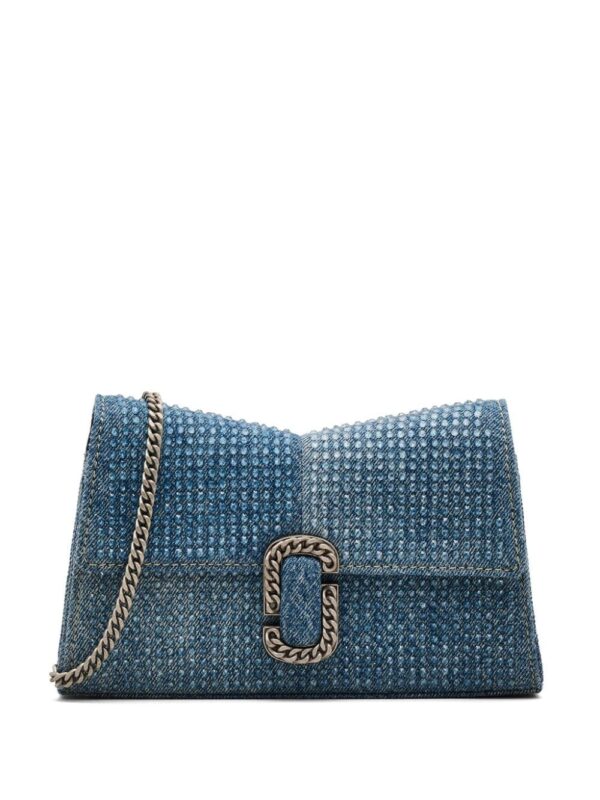 Marc Jacobs The Crystal Denim St. Marc Chain wallet