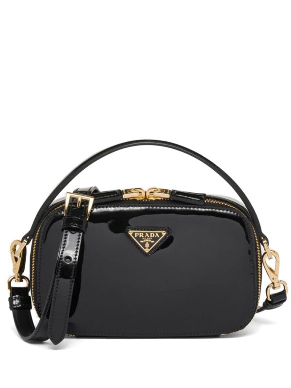 Prada Odette patent leather tote bag