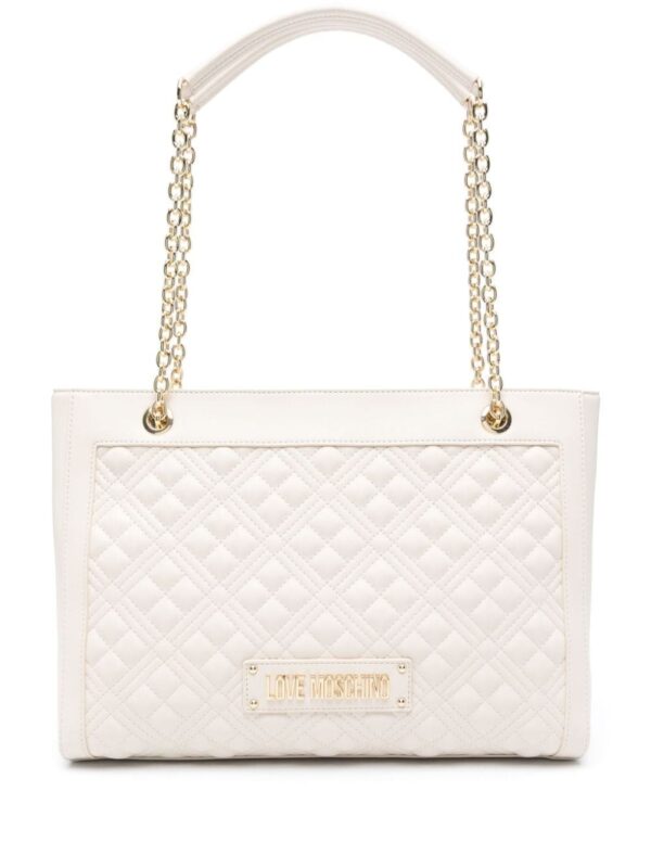Love Moschino logo-lettering quilted tote bag