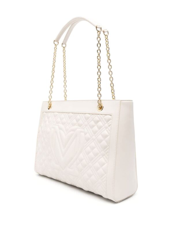 Love Moschino logo-lettering quilted tote bag - Image 3
