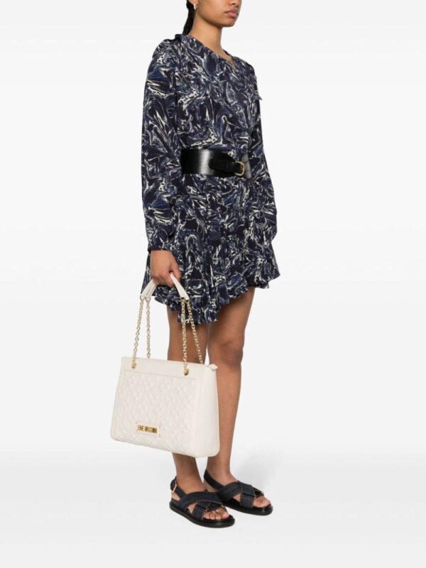 Love Moschino logo-lettering quilted tote bag - Image 2