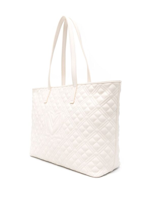 Love Moschino logo-lettering quilted tote bag - Image 3