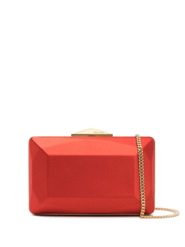 Jimmy Choo Diamond Box satin clutch bag