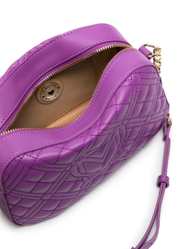 Love Moschino logo-plaque quilted crossbody bag - Image 5