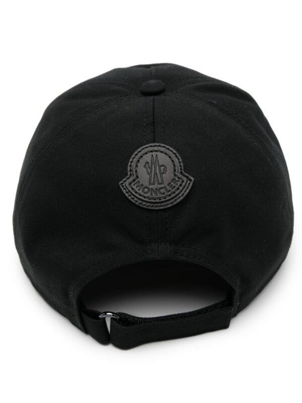 Moncler flocked-logo cotton baseball cap - Image 2