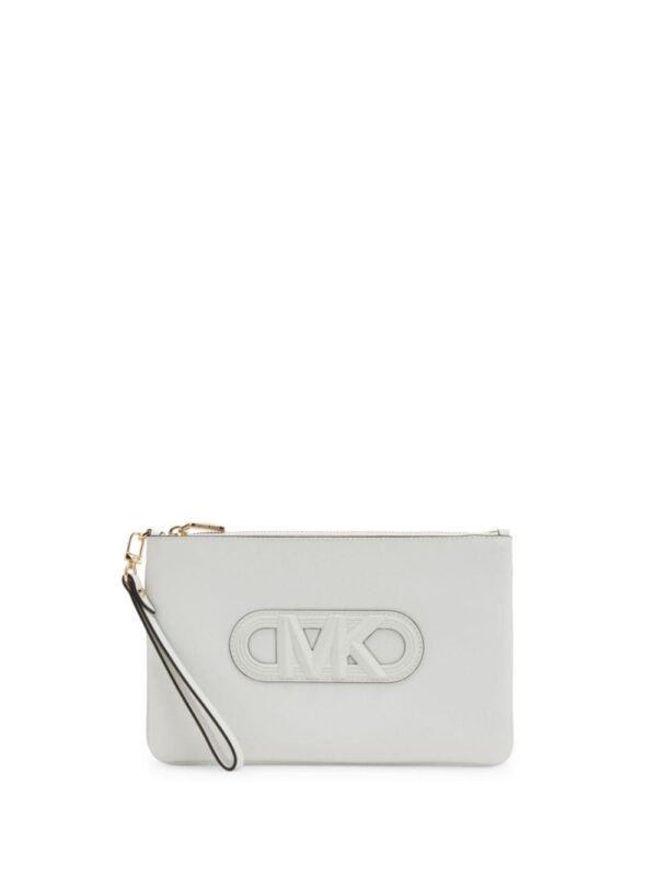 Michael Kors large Jet Set leather clutch bag