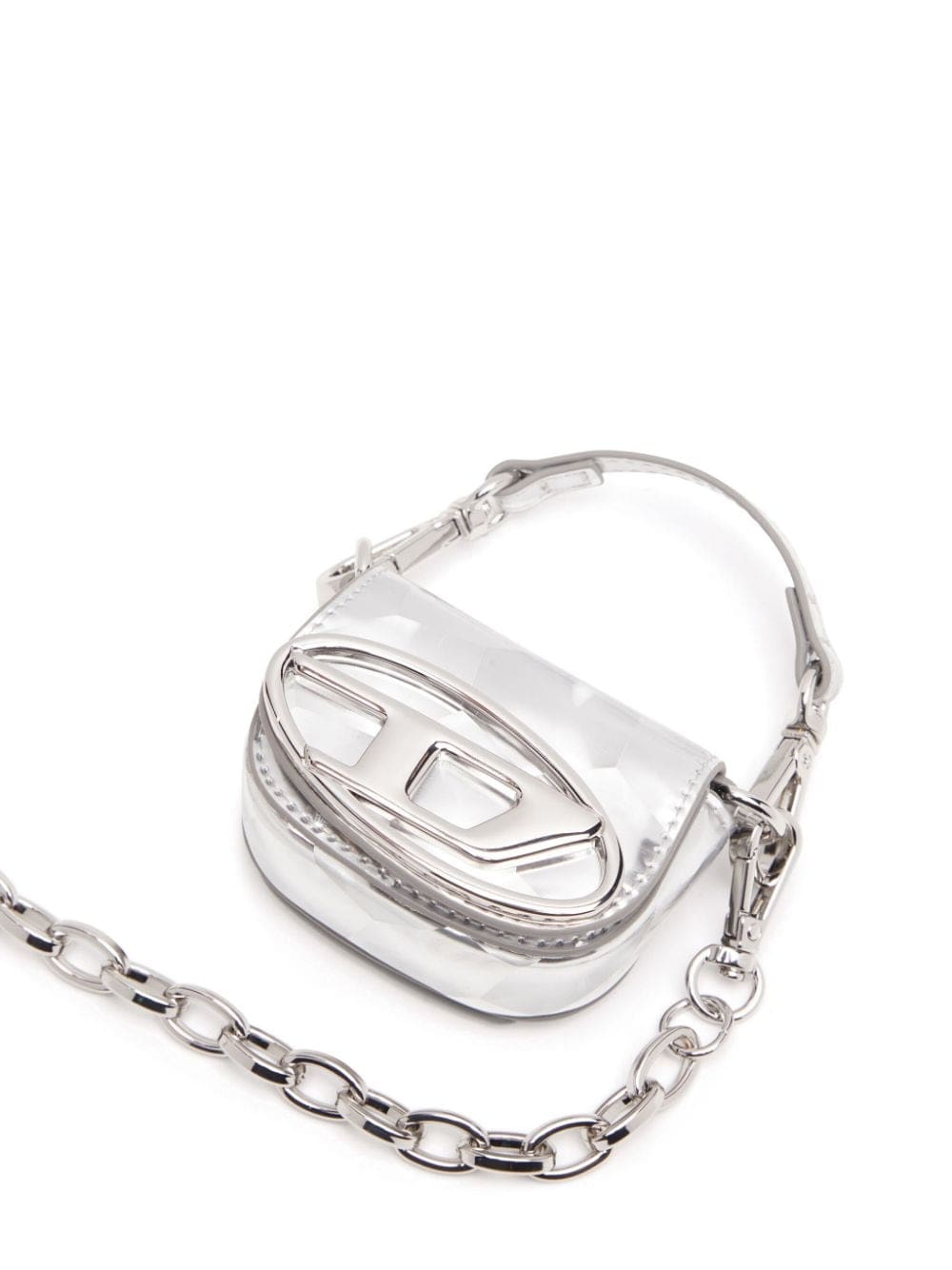 Diesel 1dr Xxs metallic-leather shoulder bag - Image 4