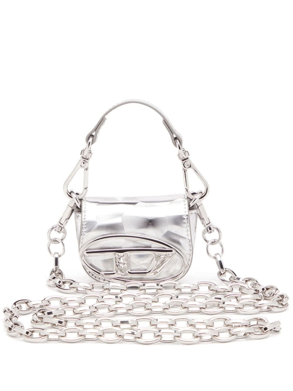 Diesel 1dr Xxs metallic-leather shoulder bag