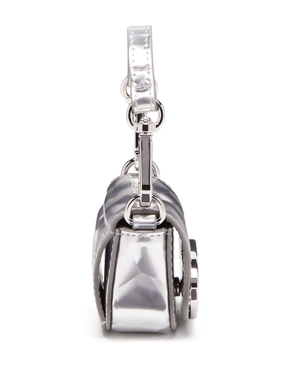 Diesel 1dr Xxs metallic-leather shoulder bag - Image 3