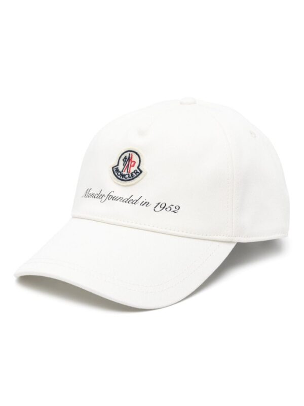 Moncler logo-patch cotton cap