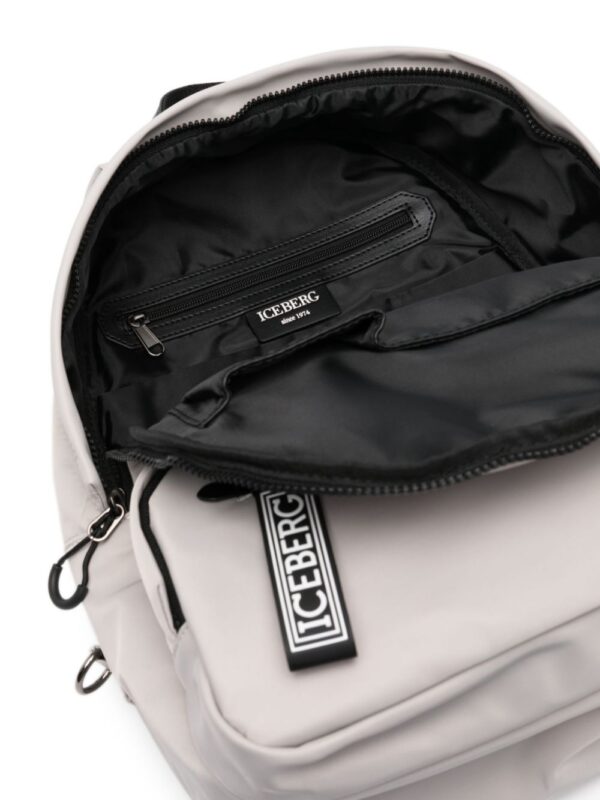 Iceberg logo-patch gabardine-weave backpack - Image 5