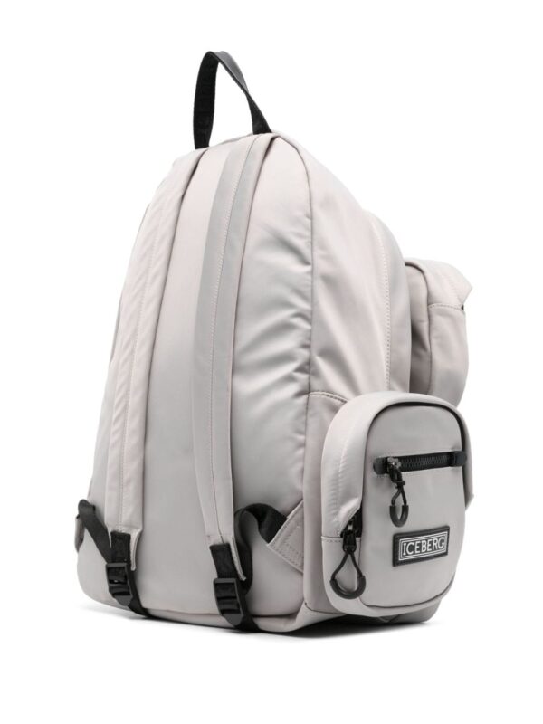 Iceberg logo-patch gabardine-weave backpack - Image 3