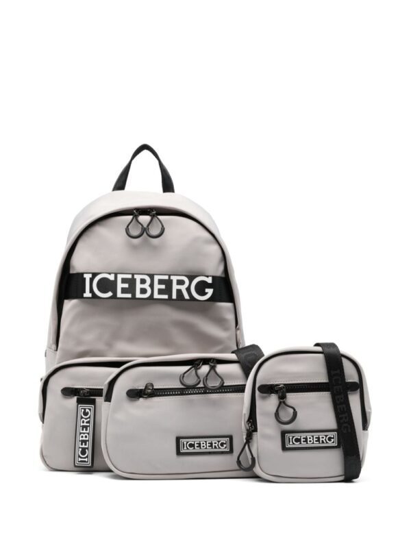 Iceberg logo-patch gabardine-weave backpack - Image 6