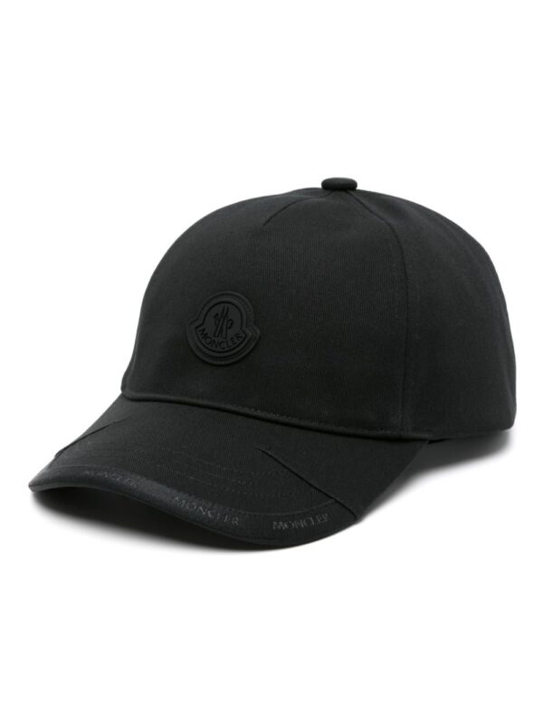 Moncler logo-patch cotton cap