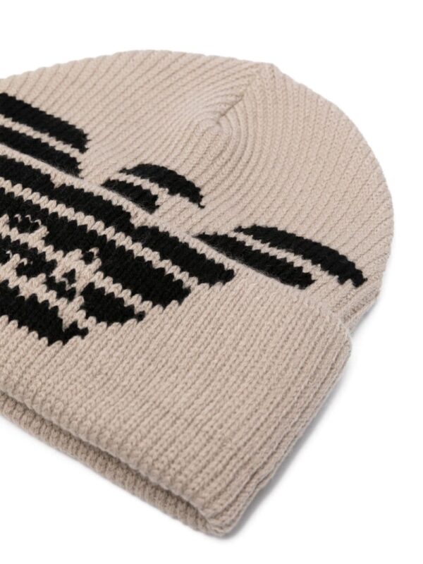 Emporio Armani logo-intarsia ribbed-knit beanie - Image 2