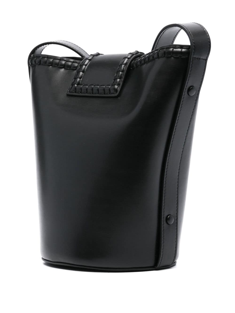 Emporio Armani logo-stamp leather bucket bag - Image 3