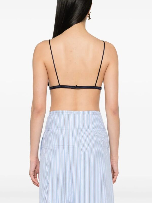 Alberta Ferretti  satin triangle bralette - Image 4