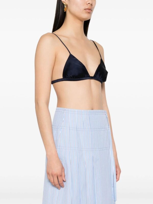 Alberta Ferretti  satin triangle bralette - Image 3