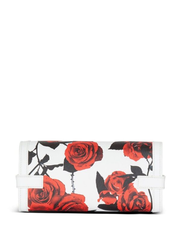 Balmain B-Buzz 23 rose-print leather clutch bag - Image 4
