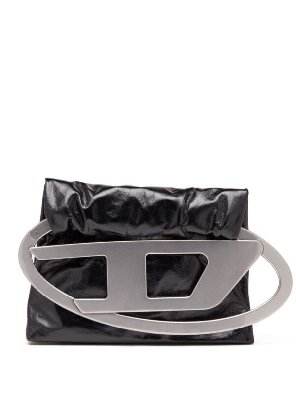 Diesel logo-plaque leather pouch