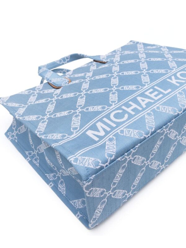Michael Michael Kors monogram-jacquard denim tote bag - Image 4