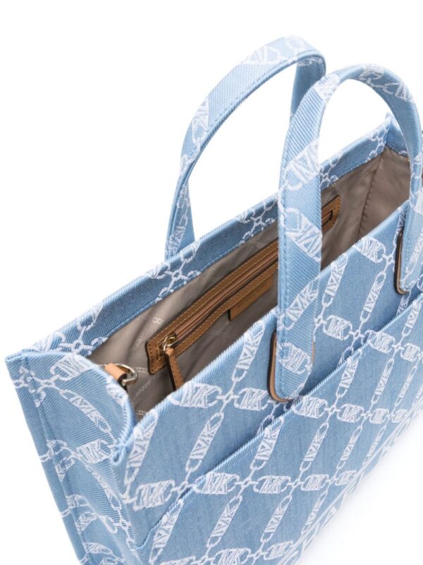 Michael Michael Kors monogram-jacquard denim tote bag - Image 5