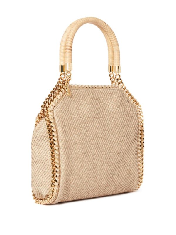 Stella McCartney mini Falabella raffia tote bag - Image 3