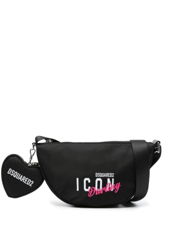 DSQUARED2 logo-print gabardine-weave bag
